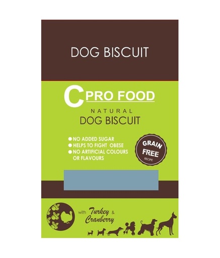 DOG BISCUIT TACCHINO & CRANBERRY- XL - 400 G